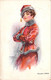 Illustrateur - Usabal - Polska Krew - Femme En Habit Rouge - Edit. Erkal - Carte Postale Ancienne - Usabal