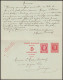 Belgique 1932, Carte Avec Réponse Payée à 60 Et 40 C, Usage Commercial Jodoigne à Hambourg - Cartes Avec Réponse Payée