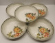 -5 ASSIETTES CREUSES CERAMIQUE DIGOIN Modèle ADELE Roses Jaune Orangé    E - Digoin (FRA)