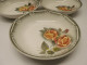 Delcampe - -5 ASSIETTES CREUSES CERAMIQUE DIGOIN Modèle ADELE Roses Jaune Orangé    E - Digoin (FRA)