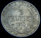 Germany East Africa 1/2 Rupee 1910 J *AU* Silver Rare Coin - German East Africa