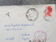 1985 Lettre Taxé 4 Frs Oblitération Rouge - 1960-.... Afgestempeld