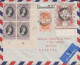 1954. HONG KONG. Elisabeth II. 4-block TWENTY CENTS + Pair FIVE CENTS Together With 10 Cents ... (Michel 181) - JF438536 - Oblitérés