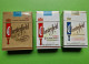 Lot 3 Anciens PAQUETS De CIGARETTES Vide - CHESTERFIELD - Vers 1980 - Empty Cigarettes Boxes