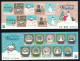 JAPAN 2022 WINTER GREETINGS 63 & 84 YEN (SNOW GLOBES,CHRISTMAS,DOG,DEER,COFFEE,FOOD) 2 SHEETS MS 10 STAMP EACH MNH  (**) - Nuovi