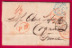 GRANDE BRETAGNE NEWCASTLE 1850 POUR COGNAC CHARENTE LETTRE - ...-1840 Vorläufer
