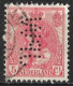 Perfin J P W (J.P. Wyers Industrie-en Handelsonderneming Te Amsterdam) In 5 Cent Rood Kon. Wilhelmina NVPH 60 - Perforés