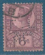 Grande-Bretagne N°100 Victoria 6d Violet Sur Rouge Oblitéré (perforé - Voir Scans) - Unused Stamps