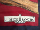 Foulard J.MICO SANCHO Paris Rouge Gris Panthère. - Scarves