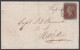 1841 1d Red Plate 11 TE (from The Black Plate), Fine To Huge Margins, Tied By Crisp Black MC On Wrapper (Scotland) - Lettres & Documents