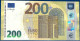 FRANCE - 200 € - UA - U003 B2 - UNC - Draghi - 200 Euro