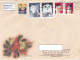 CHRISTMAS, ARCTIC FOX, ARCTIC OWL, SNOWMAN STAMPS ON COVER, 2022, USA - Lettres & Documents