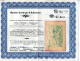 Tannu Tuva 1943 Government Building Certificate Yellowish Paper MNG AI 14909 - Touva