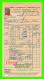 FACTURE DE BOISSON, SEVEN-UP MONTRÉAL LTD No 830 EN 1964 - - Canada