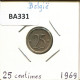 25 CENTIMES 1969 DUTCH Text BELGIQUE BELGIUM Pièce #BA331.F - 25 Cent