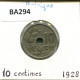 10 CENTIMES 1928 FRENCH Text BELGIUM Coin #BA294.U - 10 Cents