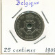 25 CENTIMES 1909 BELGIUM Coin FRENCH Text #BA302.U - 25 Cent