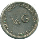 1/4 GULDEN 1944 CURACAO NIEDERLANDE SILBER Koloniale Münze #NL10670.4.D - Curaçao