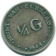 1/4 GULDEN 1944 CURACAO NEERLANDÉS NETHERLANDS PLATA Colonial #NL10589.4.E - Curaçao