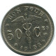 50 CENTIMES 1933 FRENCH Text BELGIUM Coin #AZ134.1.U - 50 Cent