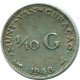 1/10 GULDEN 1948 CURACAO Netherlands SILVER Colonial Coin #NL11969.3.U - Curaçao