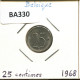 25 CENTIMES 1968 FRENCH Text BELGIUM Coin #BA330.U - 25 Cent