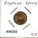 HALF PENNY 1971 UK GRANDE-BRETAGNE GREAT BRITAIN Pièce #AW165.F - 1/2 Penny & 1/2 New Penny