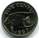 5 CENT 1997 BERMUDES BERMUDA Pièce UNC #W11272.F - Bermudes