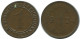 1 RENTENPFENNIG 1924 A DEUTSCHLAND Münze GERMANY #AE199.D - 1 Renten- & 1 Reichspfennig