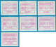 Luxemburg Luxembourg Timbres ATM 1 / P2501-2507 Komplett Postfrisch Frama Automatenmarken Etiquetas Automatici - Postage Labels