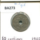 10 CENTIMES 1902 DUTCH Text BELGIEN BELGIUM Münze #BA273.D - 10 Centimes