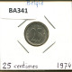 25 CENTIMES 1974 DUTCH Text BÉLGICA BELGIUM Moneda #BA341.E - 25 Cent