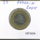 100 FILS 2005 BAHRAIN Islamisch Münze BIMETALLIC #EST1014.2.D - Bahreïn