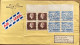 CANADA-1962, COVER USED TO USA, QUEEN, AEROPLANE, BLOCK 4  WITH MARGIN, TOTAL  8 STAMP USED. - Briefe U. Dokumente