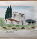 2 Aquarelles à Encadrer  LES ARCS-SUR-ARGENS (Var) &  MAS PROVENCAL Par D. COTTE Daté 1973 (Papeteries BARJON à Moirans) - Les Arcs