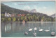 C7672) Salzkammergut -. BERGHOF Bei UNTERACH - Schwäne Bootshaus Häuser ALT ! 1912 - Attersee-Orte