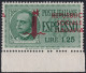 1,25 L. Soprastampa A Cavallo Sass 21gad Bdf Centrato MNH** Lusso - Express Mail