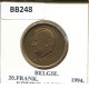 20 FRANCS 1994 DUTCH Text BELGIQUE BELGIUM Pièce #BB248.F - 20 Francs