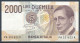 °°° ITALIA - 2000 LIRE G. MARCONI 24/10/1990 SERIE PA °°° - 1000 Lire