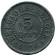 5 CENTIMES 1916 DUTCH Text BÉLGICA BELGIUM Moneda #BA416.E - 5 Cents