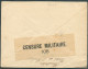 N°141 - 25 Centimes Bleu Obl; Sc PANNE Sur Lettre Du 28-XII-1917 Vers Genève  + (verso) Bande De CENSURE MILITAIRE 108. - Zona No Ocupada