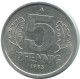 5 PFENNIG 1983 A DDR EAST GERMANY Coin #AE015.U - 5 Pfennig