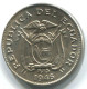 5 CENTAVOS 1946 ECUADOR Moneda #WW1180.E - Ecuador