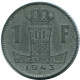 1 FRANC 1943 BELGIQUE-BELGIE BELGIQUE BELGIUM Pièce #BA706.F - 1 Franc