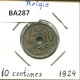 10 CENTIMES 1924 FRENCH Text BÉLGICA BELGIUM Moneda #BA287.E - 10 Cents