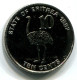 10 CENTS 1997 ÉRYTHRÉE ERITREA UNC Bird Ostrich Pièce #W11334.F - Eritrea