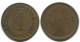 1 REICHSPFENNIG 1924 A GERMANY Coin #AE212.U - 1 Rentenpfennig & 1 Reichspfennig