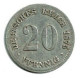 ALLEMAGNE / 20 PFENNIG / 1875 F / ARGENT / ETAT SUP - 20 Pfennig