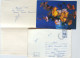 #68 Traveled Envelope, Letter Adress And Postcard Flowers Cyrillic Manuscript Bulgaria 1980 - Local Mail - Brieven En Documenten