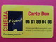 Cinécarte Carte Duo Régent  (BC0415 - Movie Cards